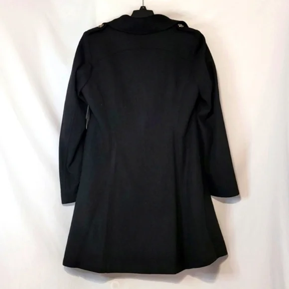 LIZ Claiborne Women's Black Double Breasted Coat